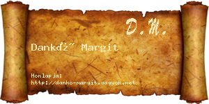 Dankó Margit névjegykártya